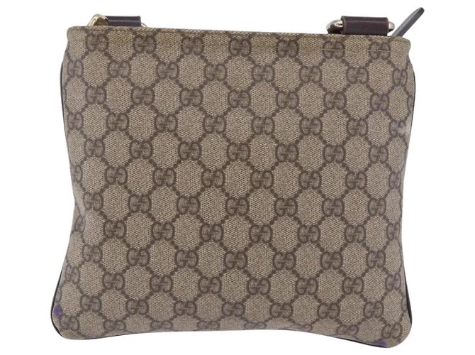 Borsa a tracolla GUCCI GG Supreme PVC Beige Gold 201538 Auth 200996 D'oro - vista 2