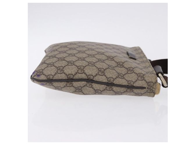 Borsa a tracolla GUCCI GG Supreme PVC Beige Gold 201538 Auth 200996 D'oro - vista 3