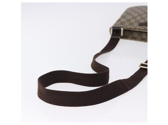 Borsa a tracolla GUCCI GG Supreme PVC Beige Gold 201538 Auth 200996 D'oro - vista 7