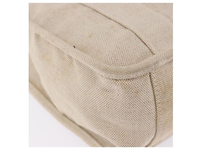 Bolso Tote PRADA Canvas Beige Red Auth 199809 Roja - vista 14