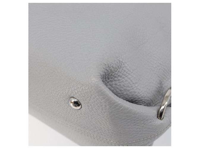 Borsa Salvatore Ferragamo Sofia Gancini in pelle 2way Grigio Argento Auth 199218V Marrone - vista 17