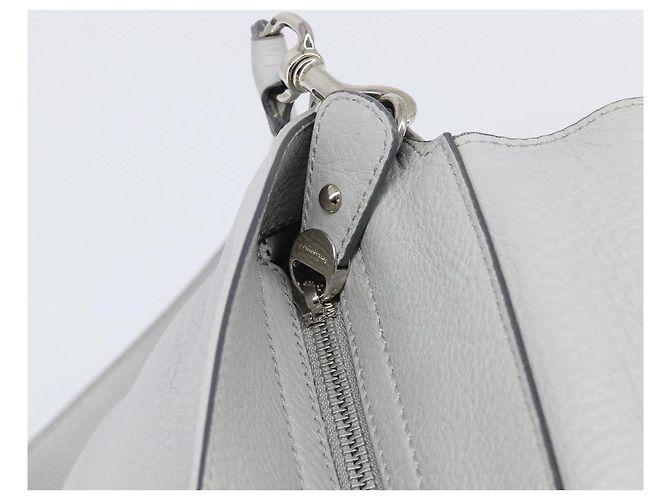 Borsa Salvatore Ferragamo Sofia Gancini in pelle 2way Grigio Argento Auth 199218V Marrone - vista 21