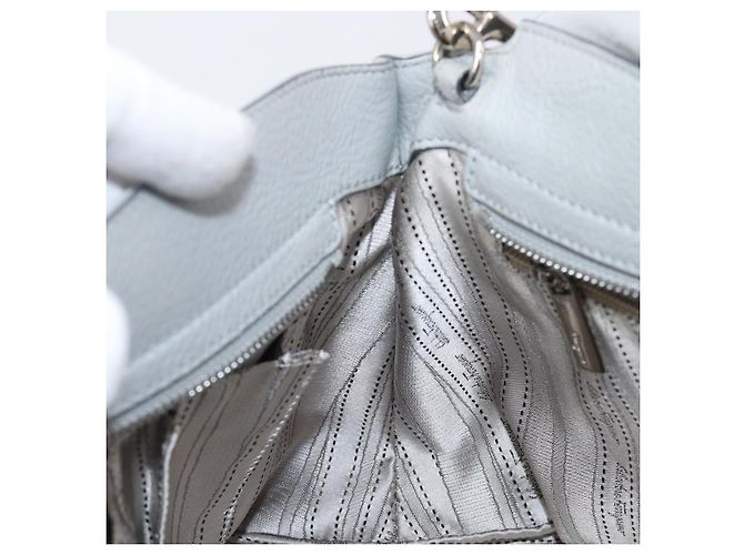 Borsa Salvatore Ferragamo Sofia Gancini in pelle 2way Grigio Argento Auth 199218V Marrone - vista 24