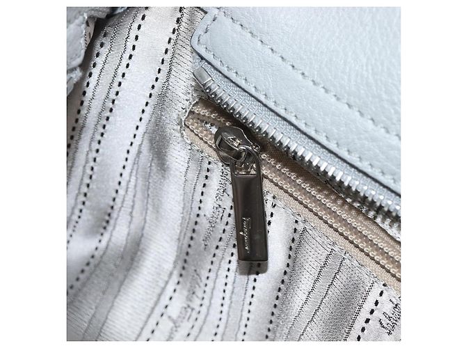 Borsa Salvatore Ferragamo Sofia Gancini in pelle 2way Grigio Argento Auth 199218V Marrone - vista 25