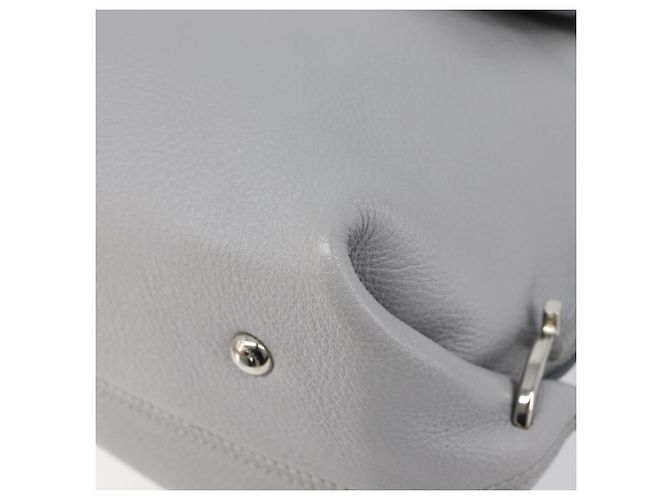 Borsa Salvatore Ferragamo Sofia Gancini in pelle 2way Grigio Argento Auth 199218V Marrone - vista 9