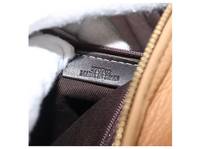 Borsa a mano LOEWE Amazona 28 in pelle beige oro Auth 200000A D'oro - vista 11