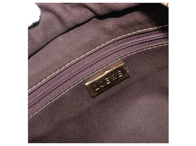Borsa a mano LOEWE Amazona 28 in pelle beige oro Auth 200000A D'oro - vista 21