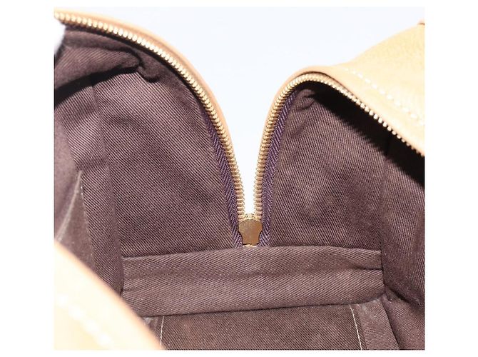 Borsa a mano LOEWE Amazona 28 in pelle beige oro Auth 200000A D'oro - vista 23