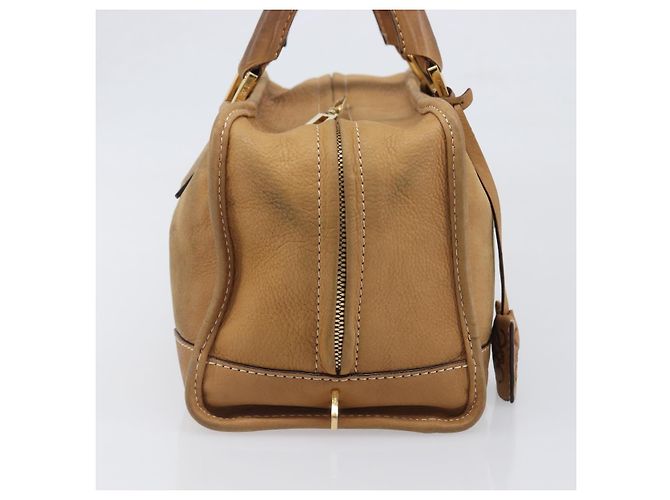 Borsa a mano LOEWE Amazona 28 in pelle beige oro Auth 200000A D'oro - vista 4