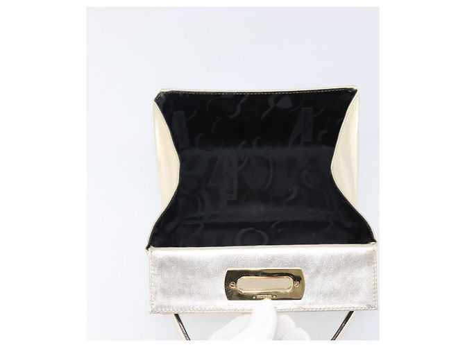 Borsa Vanity Salvatore Ferragamo Gancini in pelle oro Auth 199364A D'oro - vista 18