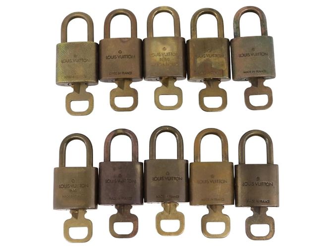 LOUIS VUITTON Set di 10 Lucchetti Lucchetto metallo Oro LV Auth 202430 D'oro - vista 3