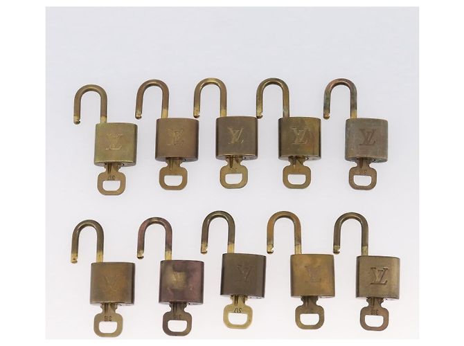 LOUIS VUITTON Set di 10 Lucchetti Lucchetto metallo Oro LV Auth 202430 D'oro - vista 8