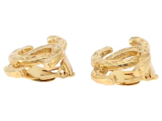 Orecchini CHANEL Metallo Tono Oro CC Auth 197919M - vista 11