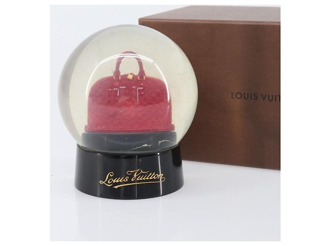 LOUIS VUITTON Alma Snow Globe Glass Red Clear LV Auth 202128 - view 12