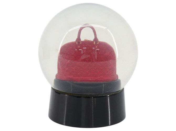 LOUIS VUITTON Alma Snow Globe Glass Red Clear LV Auth 202128 - view 2