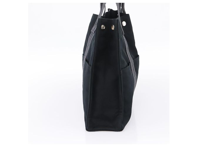 Hermès Borsa HERMES Fourre Tout MM Canvas Black Silver Auth 202228A Nero Argento - vista 4