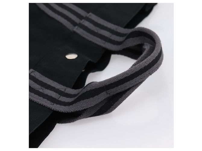 Hermès Borsa HERMES Fourre Tout MM Canvas Black Silver Auth 202228A Nero Argento - vista 7