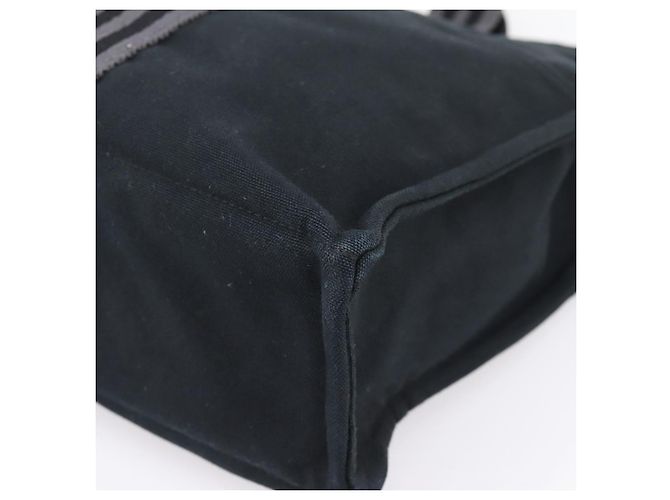 Hermès Borsa HERMES Fourre Tout MM Canvas Black Silver Auth 202228A Nero Argento - vista 9