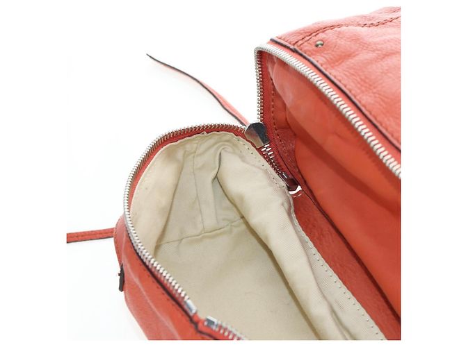 Chloé Chloe Paddington Tote Bag Leder Orange Gold Silber Auth 199949V Golden - Ansicht 23