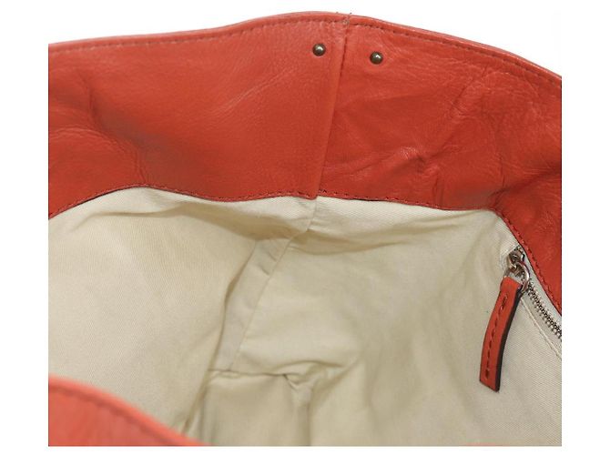 Chloé Chloe Paddington Tote Bag Leder Orange Gold Silber Auth 199949V Golden - Ansicht 26