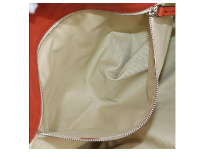 Chloé Chloe Paddington Tote Bag Leder Orange Gold Silber Auth 199949V Golden - Ansicht 29