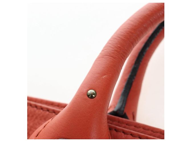 Chloé Chloe Paddington Tote Bag Leder Orange Gold Silber Auth 199949V Golden - Ansicht 9