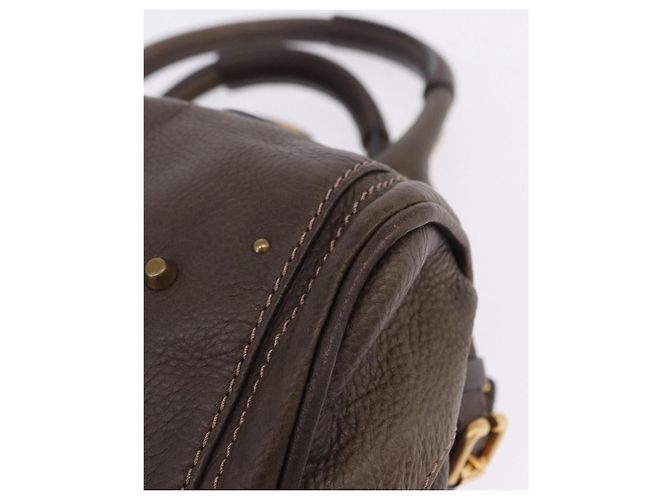 Chloé Borsa a mano Chloe Paddington in pelle marrone oro argento Auth yk20745SAM D'oro - vista 14
