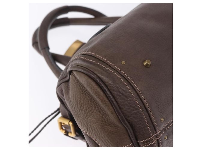 Chloé Borsa a mano Chloe Paddington in pelle marrone oro argento Auth yk20745SAM D'oro - vista 15