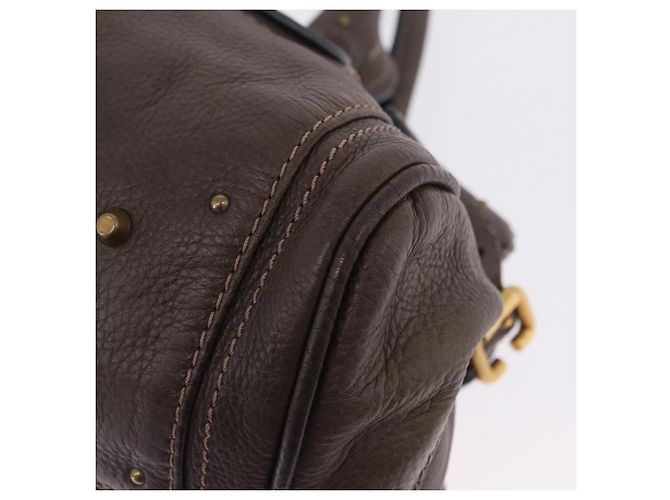 Chloé Borsa a mano Chloe Paddington in pelle marrone oro argento Auth yk20745SAM D'oro - vista 16