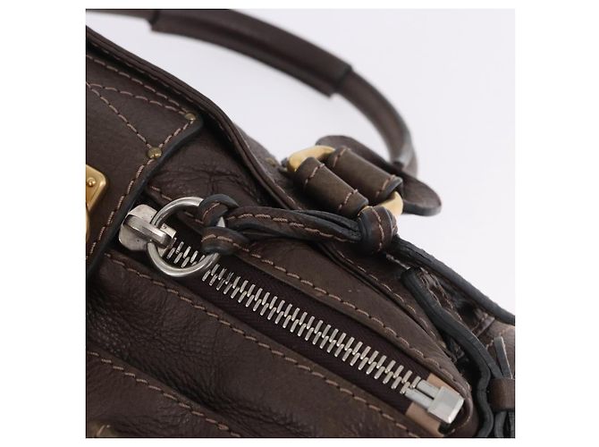 Chloé Borsa a mano Chloe Paddington in pelle marrone oro argento Auth yk20745SAM D'oro - vista 18