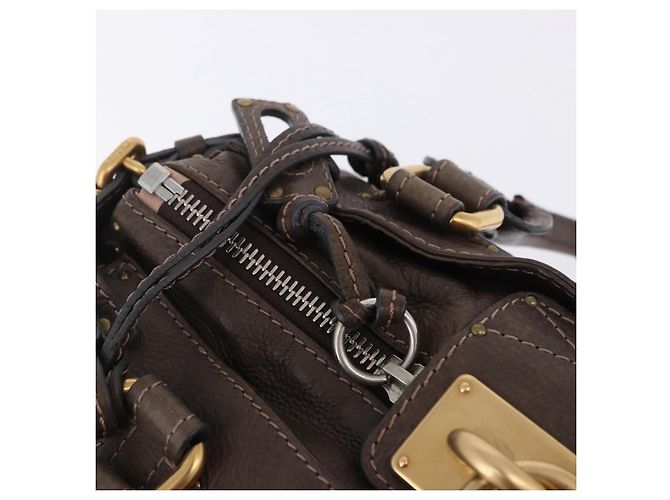 Chloé Borsa a mano Chloe Paddington in pelle marrone oro argento Auth yk20745SAM D'oro - vista 19