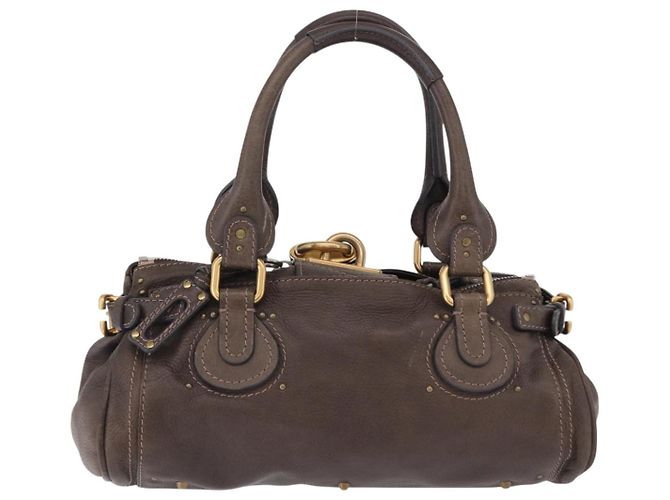 Chloé Borsa a mano Chloe Paddington in pelle marrone oro argento Auth yk20745SAM D'oro - vista 2