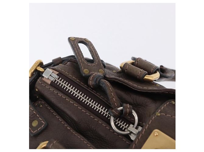 Chloé Borsa a mano Chloe Paddington in pelle marrone oro argento Auth yk20745SAM D'oro - vista 20