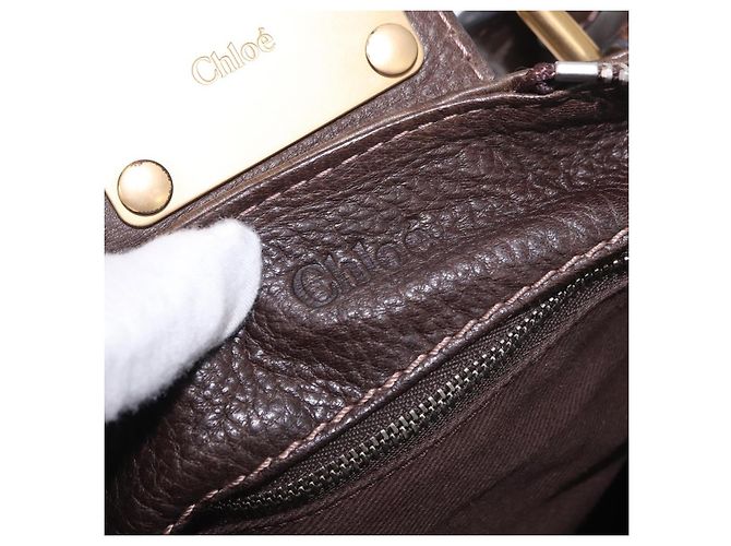 Chloé Borsa a mano Chloe Paddington in pelle marrone oro argento Auth yk20745SAM D'oro - vista 22