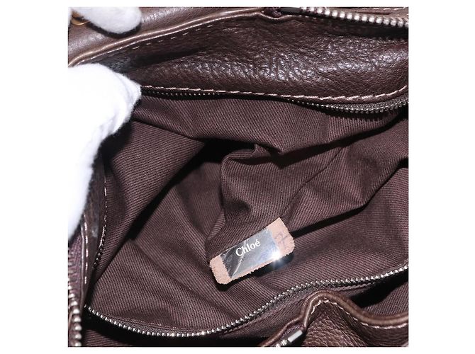 Chloé Borsa a mano Chloe Paddington in pelle marrone oro argento Auth yk20745SAM D'oro - vista 26