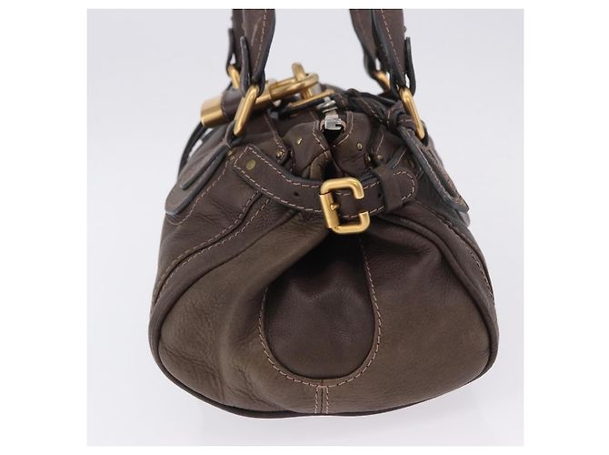 Chloé Borsa a mano Chloe Paddington in pelle marrone oro argento Auth yk20745SAM D'oro - vista 3