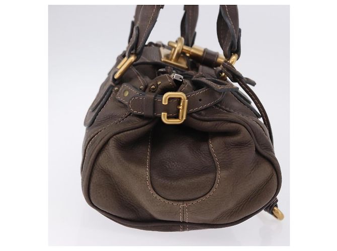 Chloé Borsa a mano Chloe Paddington in pelle marrone oro argento Auth yk20745SAM D'oro - vista 4