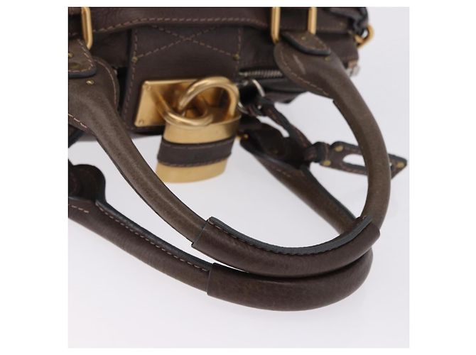 Chloé Borsa a mano Chloe Paddington in pelle marrone oro argento Auth yk20745SAM D'oro - vista 7