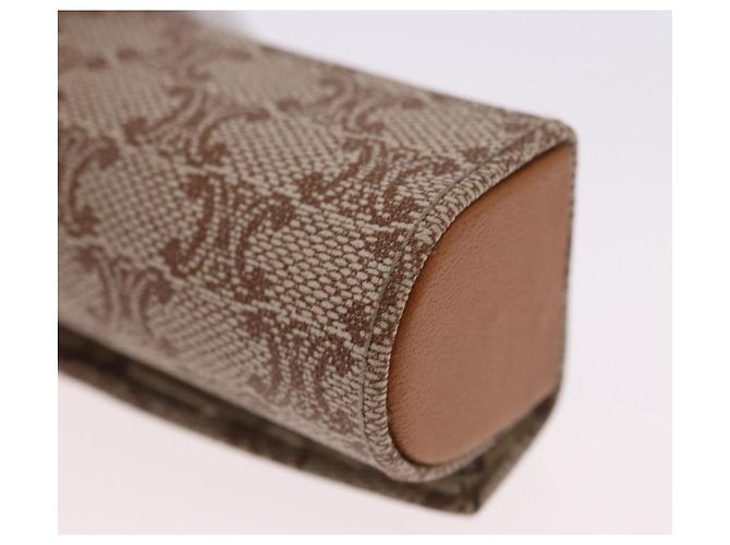 Céline CELINE Macadam Canvas Lip Case Pouch PVC Beige Gold Auth 200107V D'oro - vista 16