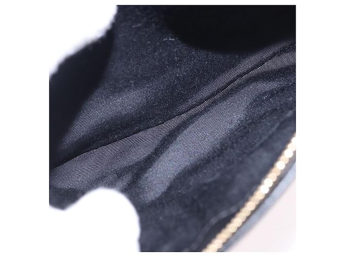 Borsa a tracolla con catena BURBERRY in pelle nera e oro Auth ka5988V Nero D'oro - vista 22