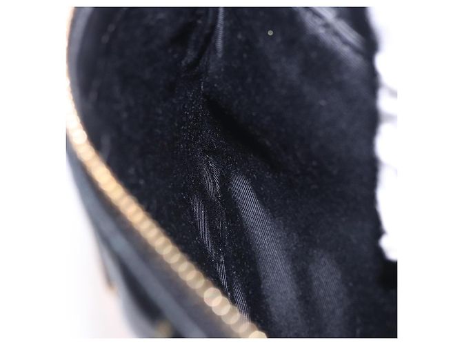 Borsa a tracolla con catena BURBERRY in pelle nera e oro Auth ka5988V Nero D'oro - vista 24