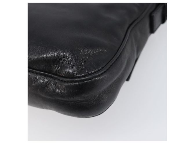 Borsa a spalla FENDI Mamma Baguette in pelle nera argento Auth yk20771SAM Nero - vista 16