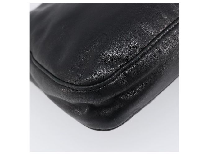 Borsa a spalla FENDI Mamma Baguette in pelle nera argento Auth yk20771SAM Nero - vista 17