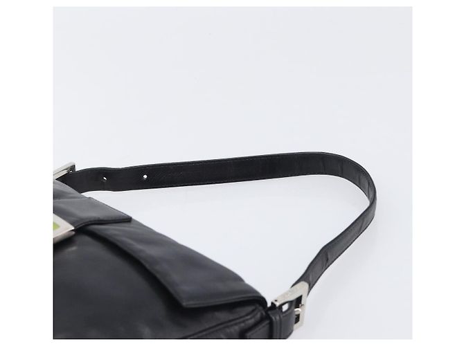 Borsa a spalla FENDI Mamma Baguette in pelle nera argento Auth yk20771SAM Nero - vista 8