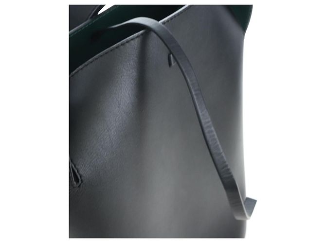 Borsa a secchiello a tracolla BURBERRY in pelle nera e oro Auth am12540V Nero D'oro - vista 21