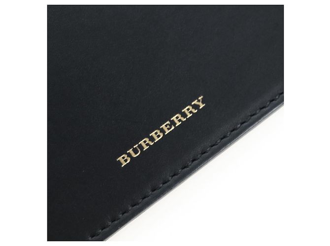 Borsa a secchiello a tracolla BURBERRY in pelle nera e oro Auth am12540V Nero D'oro - vista 28