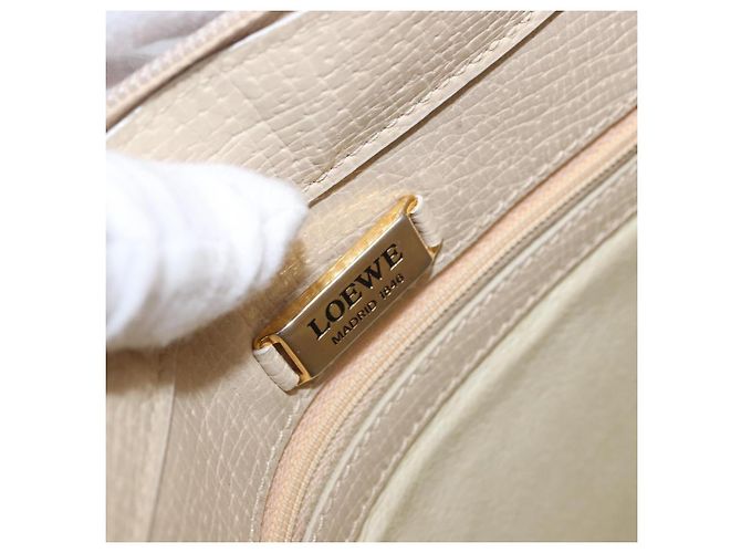 Borsa a tracolla LOEWE in pelle Ivory Gold Auth 197848 D'oro Crudo - vista 18