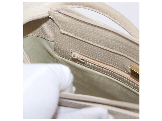Borsa a tracolla LOEWE in pelle Ivory Gold Auth 197848 D'oro Crudo - vista 21