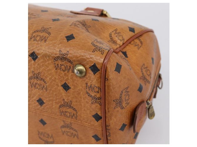 Borsa a mano MCM Vicetos PVC Pelle Marrone Tono Oro Auth 200353 - vista 15