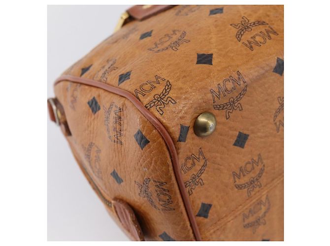 Borsa a mano MCM Vicetos PVC Pelle Marrone Tono Oro Auth 200353 - vista 16